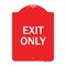 Signmission Designer Series Sign-Exit Only, Red & White Aluminum Architectural Sign, 18" H, 24" L, RW-1824-24034 A-DES-RW-1824-24034 - alternate 1